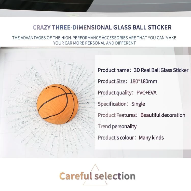 3D real ball glass sticker 3D real ball glass sticker