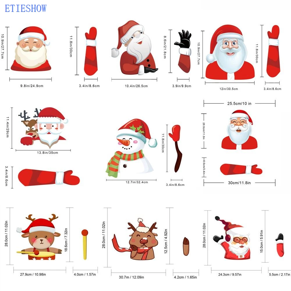 Santa Claus Car Rear Window Wiper Sticker