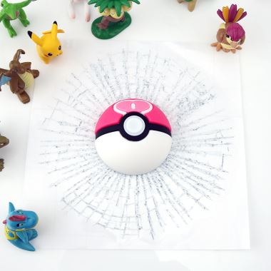 Adesivo per finestre divertente 3D Pokeball