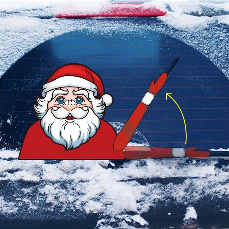 Adesivo tergicristallo pupazzo di neve
