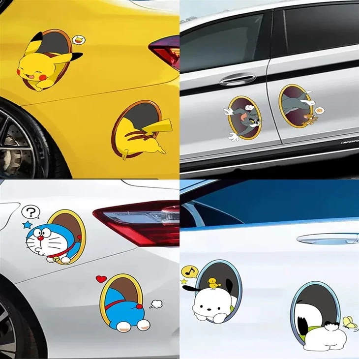 Pokemon e Doraemon Cartoon Anime adesivo