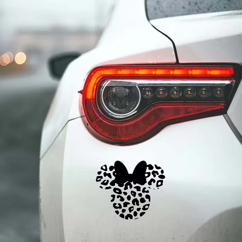 Disne Minnie Head Vinyl Sticker per ragazza auto