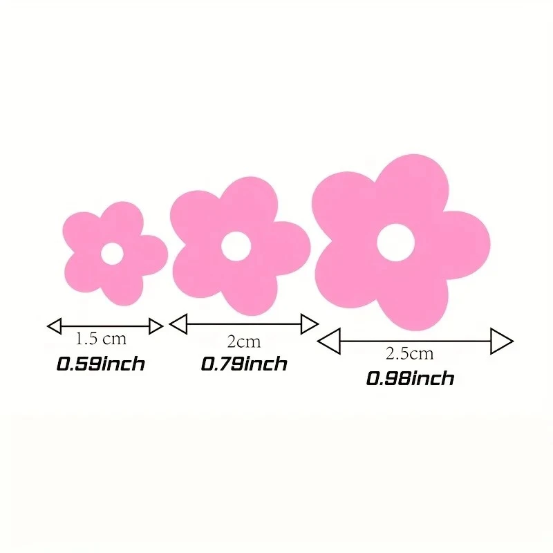 12 pezzi colorati fiori di decorazione in vinile decalcomanie