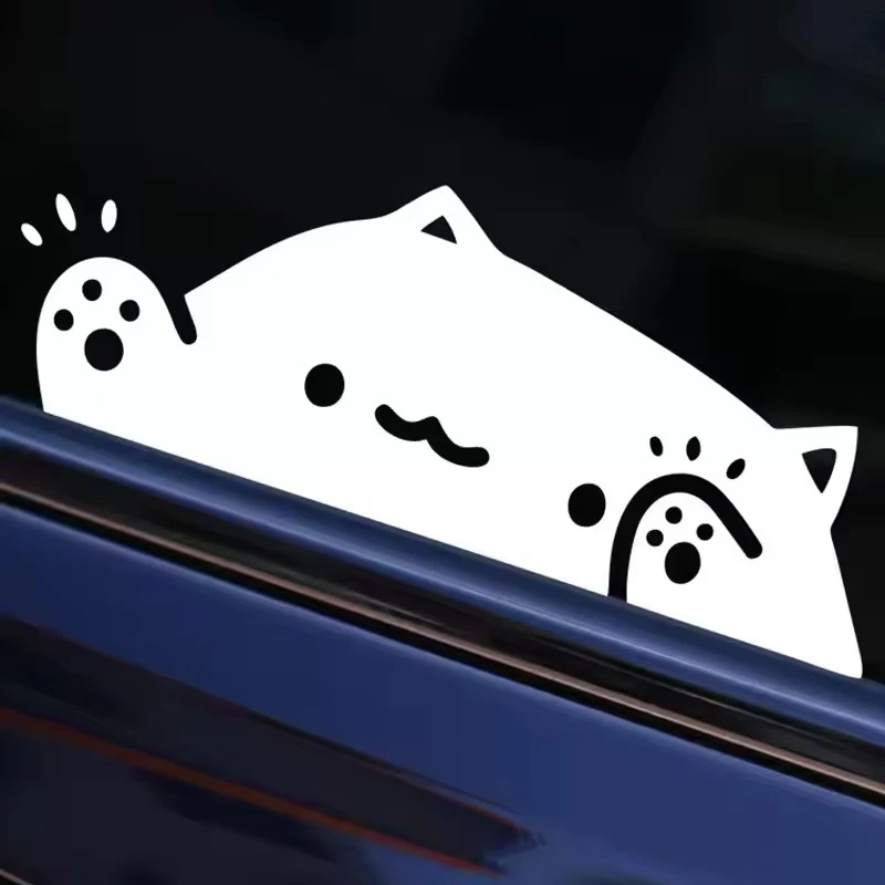 Adesivo per auto gatto carino laser colorato