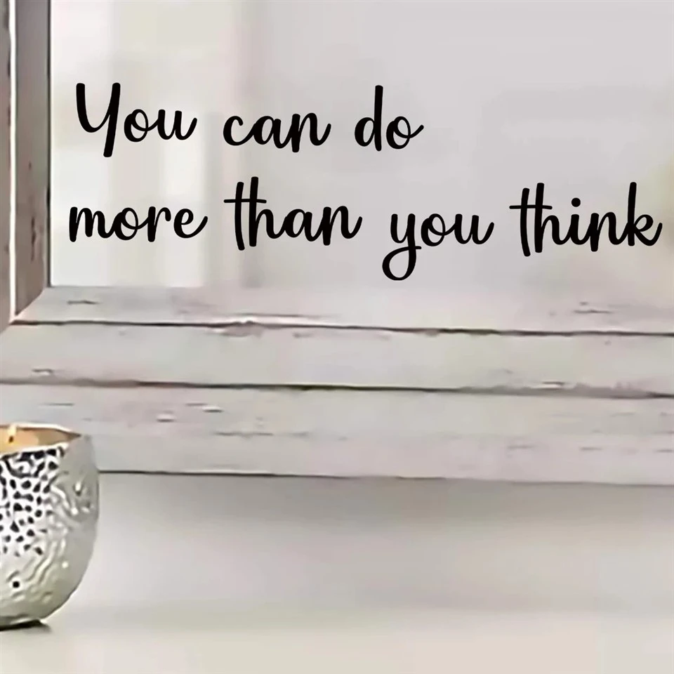 1pcs Inspirational Incoracting Quotes Pvc Specchio adesivi