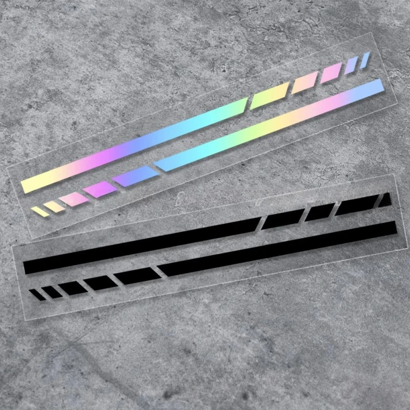 2 pezzi Sport Strip Adesivi motociclistici decorazioni per il gusto del serbatoio del carburante Auto impermeabile Auto specchio a specchio in vinile Decals Accessori per veicoli