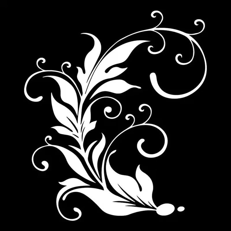 Leaf Swirl Art Window Decals