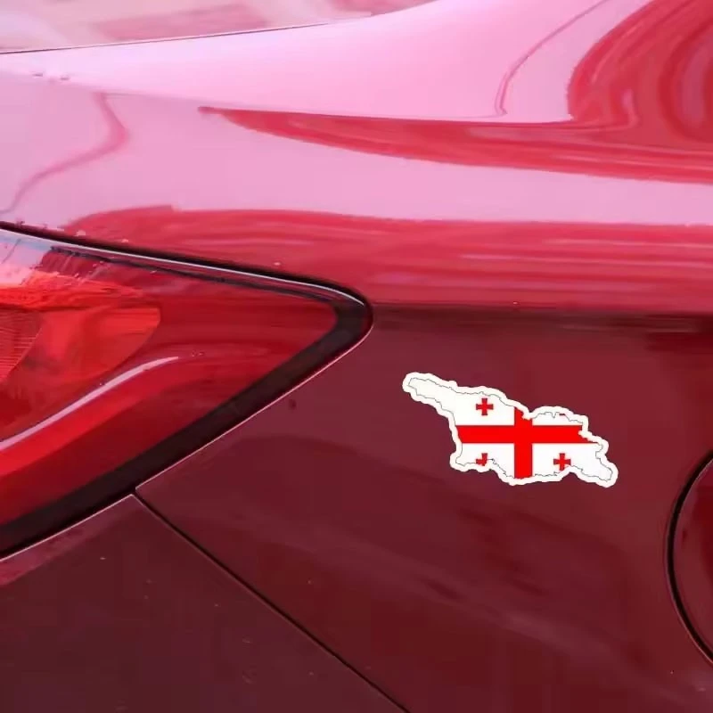 Georgia Flag Map Sticker
