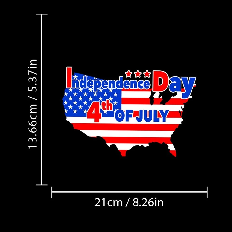 American Window Sticker State Flag Pattern
