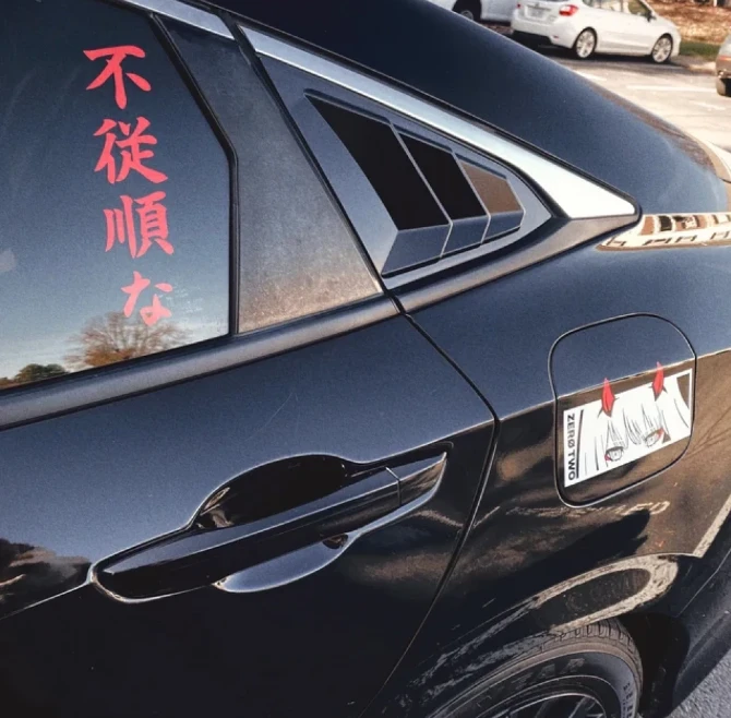 Adesivo per auto Kanji antisociale