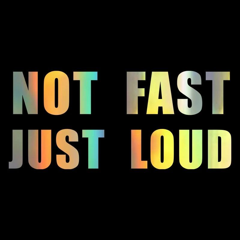 Funny Vinyl Sticker Not Fast Just Loud