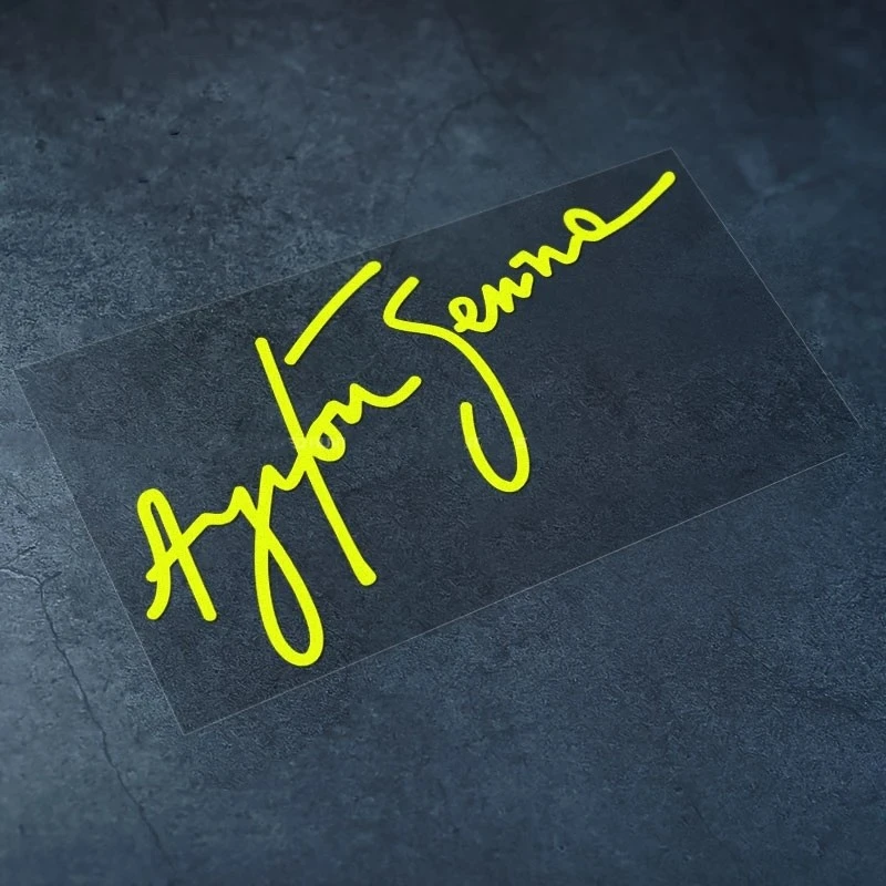 Ayrton Senna Driver Firma Adesivi