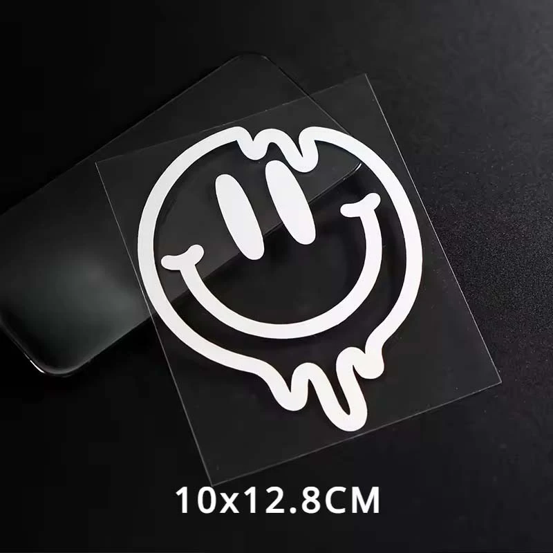1pc Creative Smiling Smiling Face Adesivi per moto