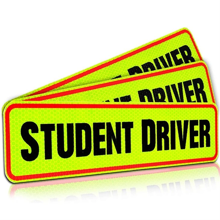 Adesivo per auto Studente conducente Avvertimento riflettente