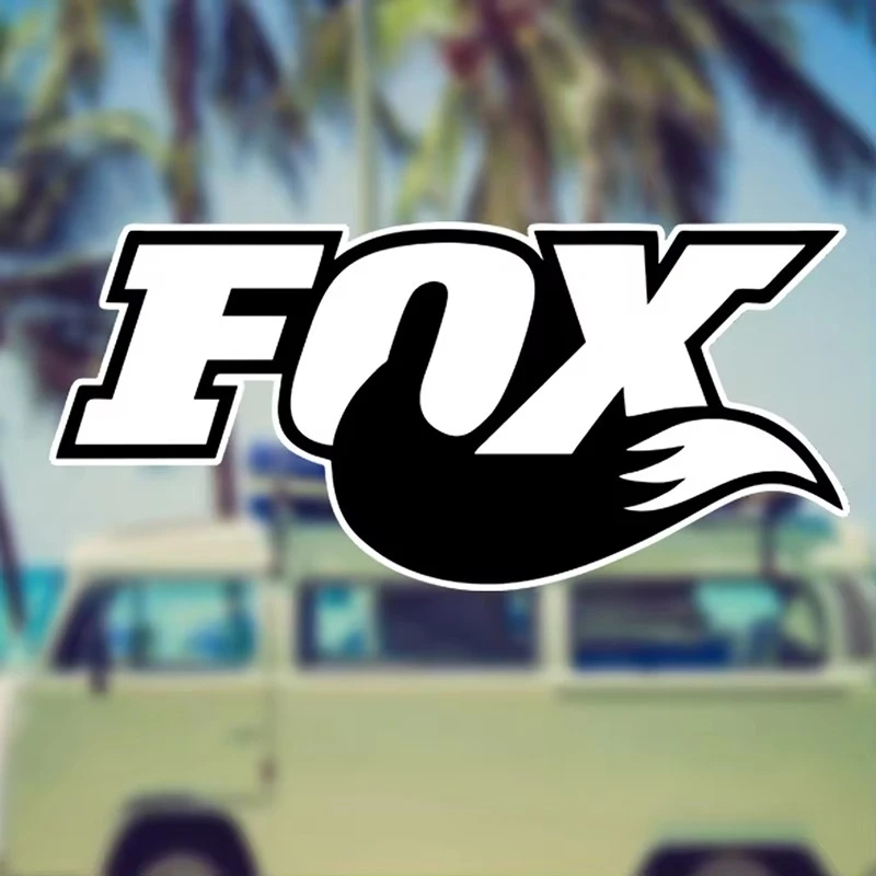 Fox Text And Fox Tail Car Sticker