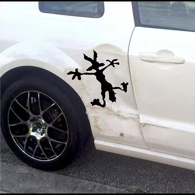 Adesivi per decalcomanie in vinile per auto che colpiscono il muro
