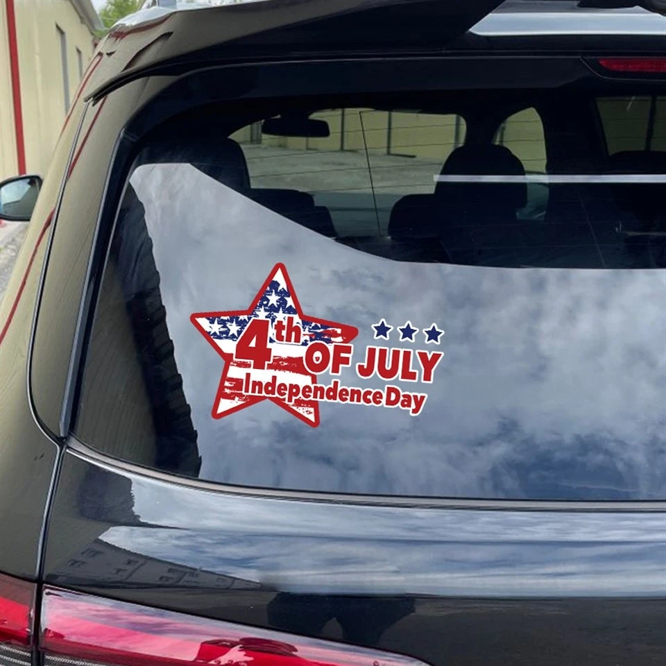 Car Window Sticker USA Flag Style