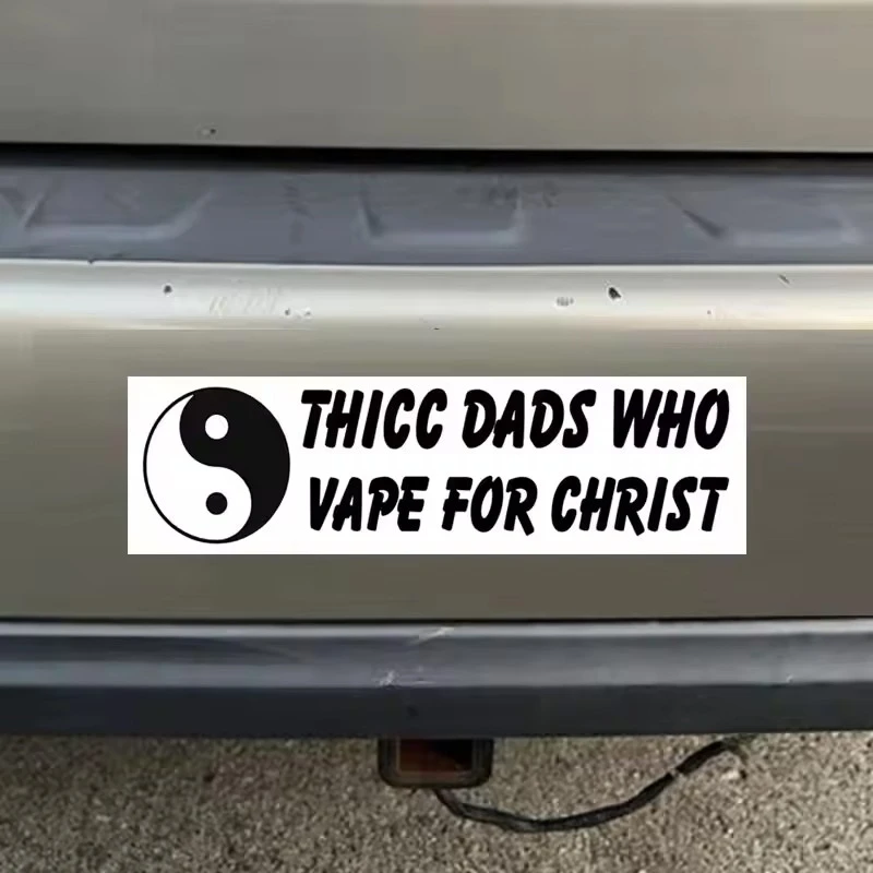 THICC DADS WHO VAPE FOR CHRIST Sticker