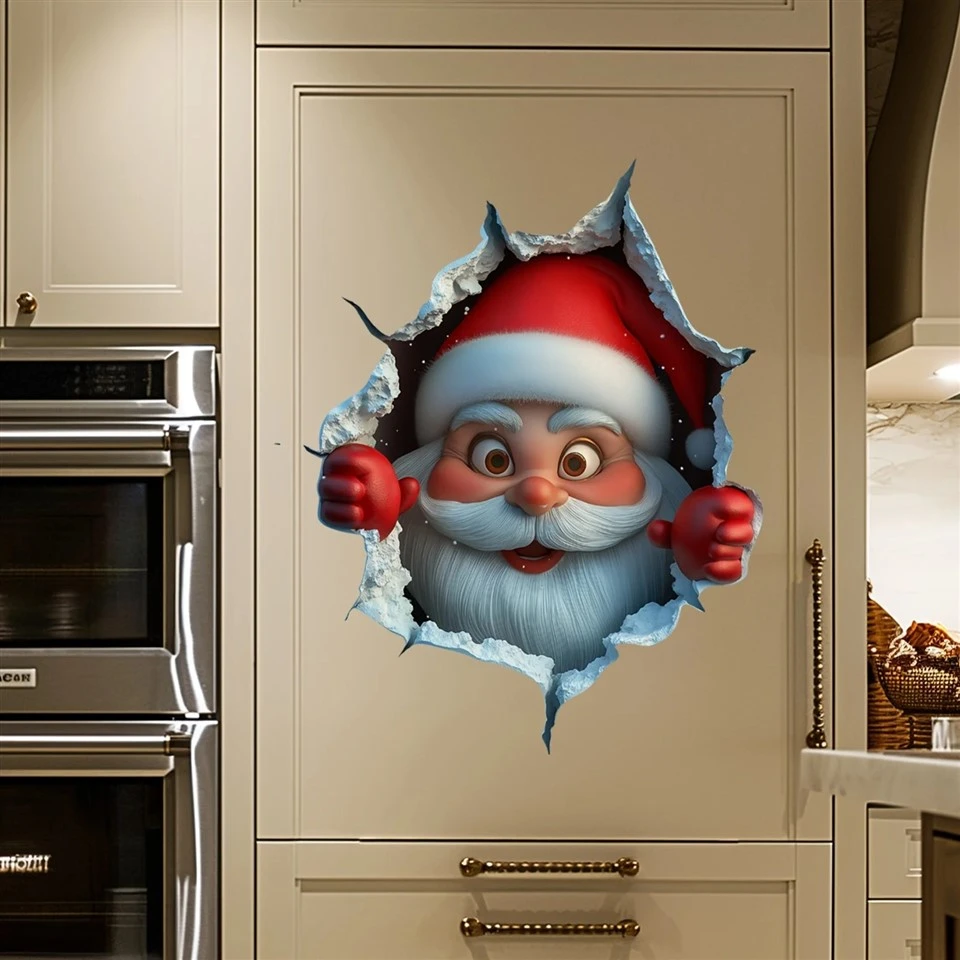 Adesivo per la parete di Babbo Natale creativa di Natale