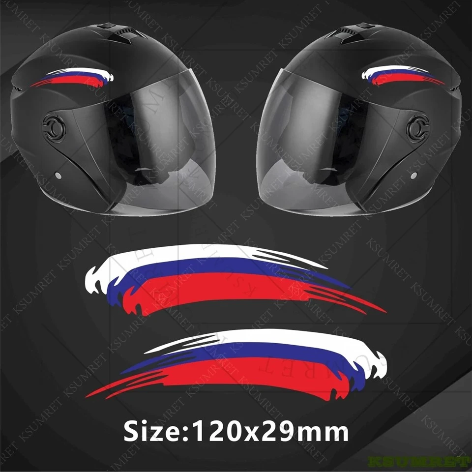 Decalcomanie adesivi per bandiera di campagna per casco motociclistico