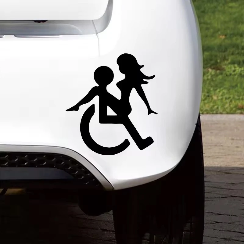 Adesivo per paraurti per auto con sedia a rotelle per disabili