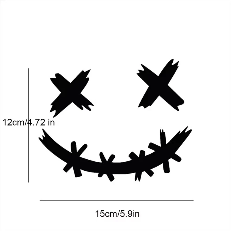 Demon Smiling Face Decal For Helmet