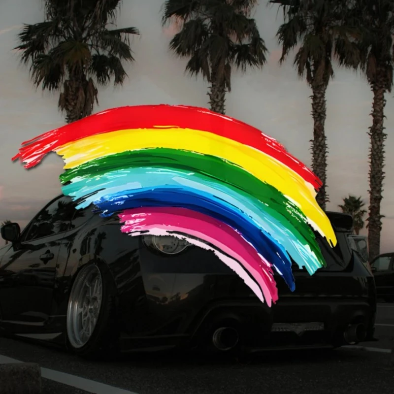 Adesivi per auto del ponte arcobaleno dei graffiti