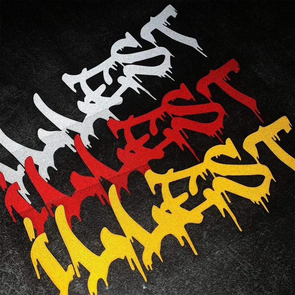 Illest Personalized Text Reflective Stickers high quality