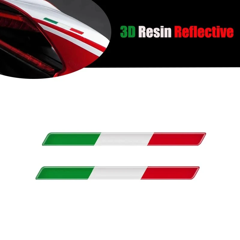 Bandiera italiana decorativa epossidica per lo specchio posteriore