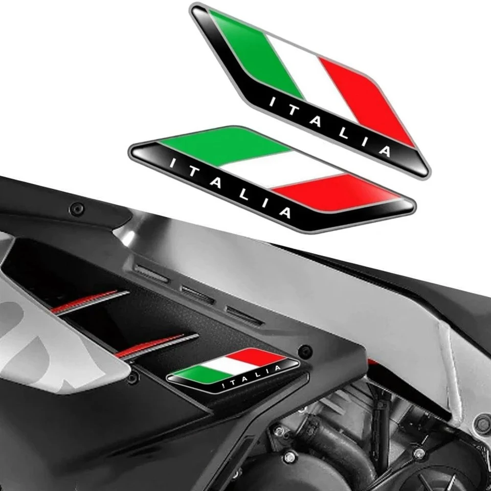 Italia Tricolor Bandiera Emblema BADGE 3D