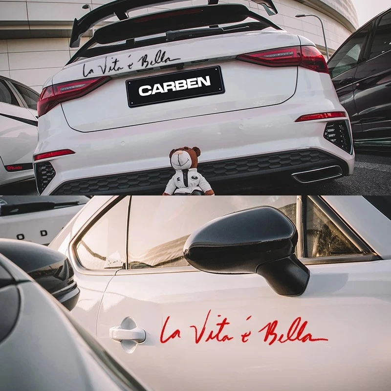 La Vita e Bella adesivi per auto riflettenti