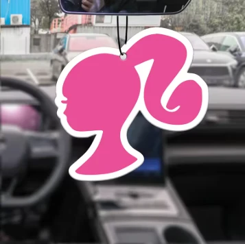 Profilo ragazza per capelli lunghi aromaterapia per auto rosa