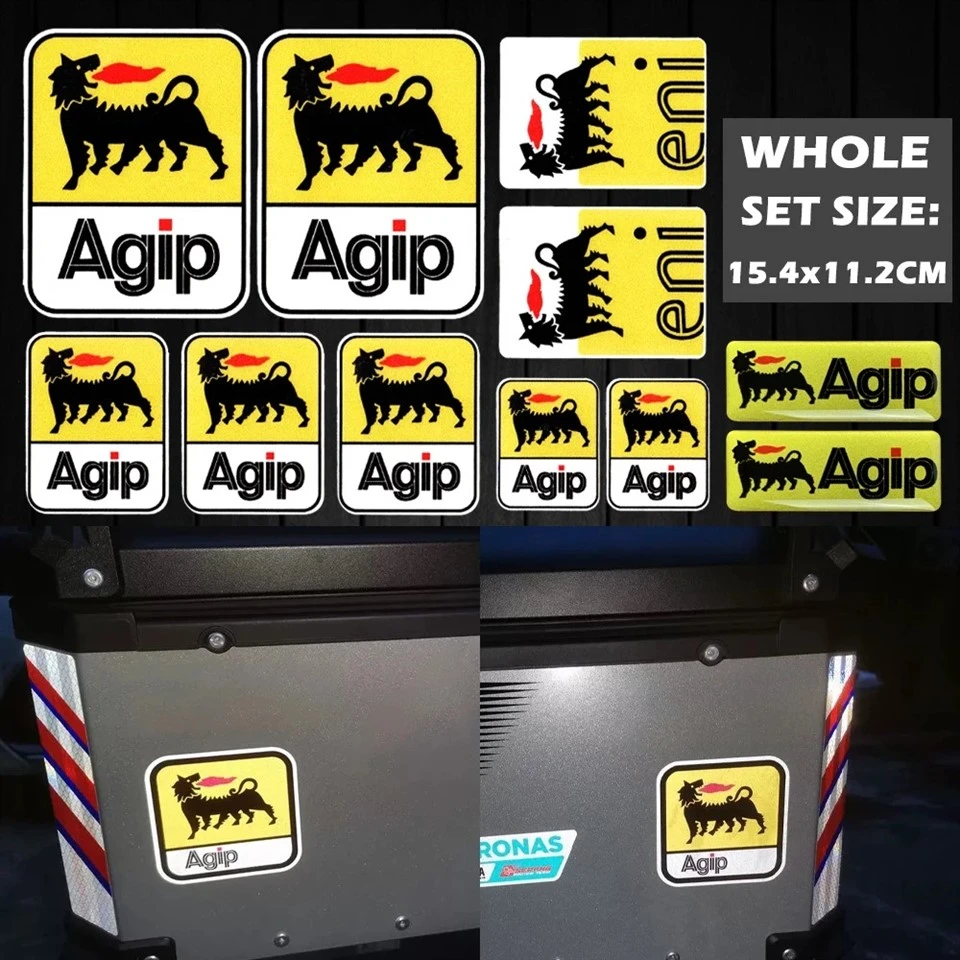 Adesivi motociclistici Agip Eni olio per moto
