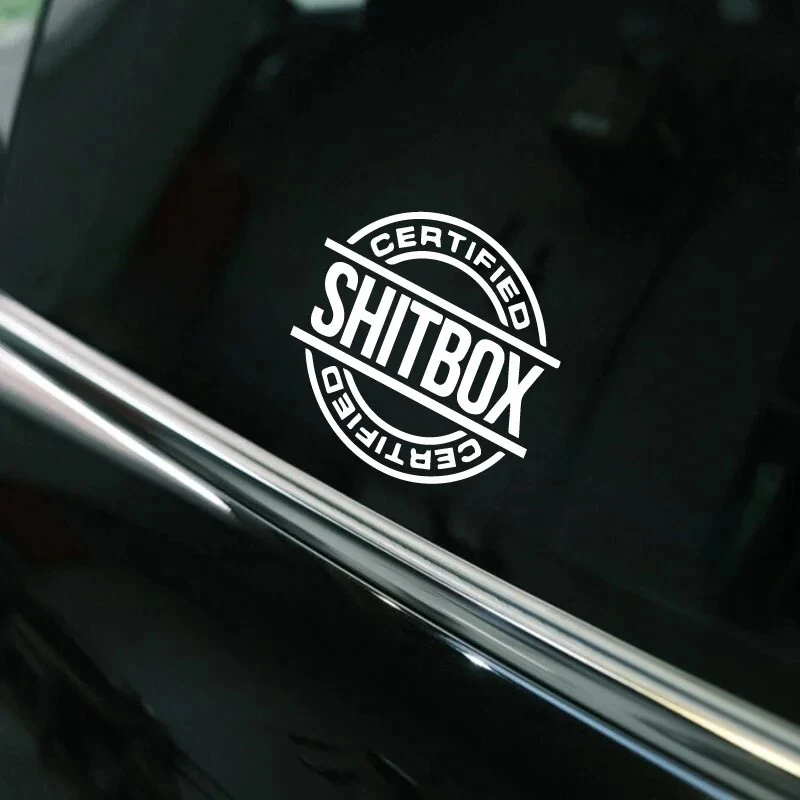 ShitBox certificata Adesivo per auto divertenti e creative