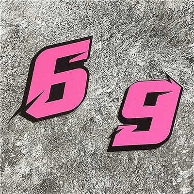0123456789 Numero rosa adesivi motociclistici