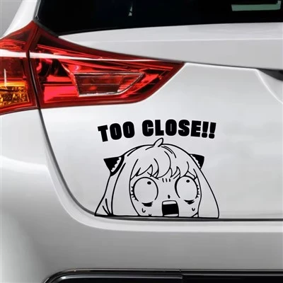 Adesivo per auto ragazza cartone animato