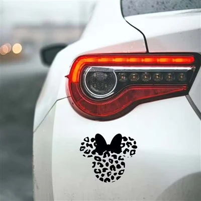 Disne Minnie Head Vinyl Sticker per ragazza auto