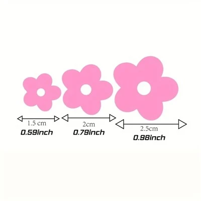 12 pezzi colorati fiori di decorazione in vinile decalcomanie