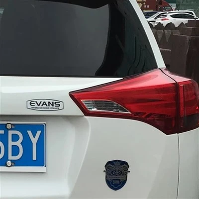 Adesivo con logo Evans per auto
