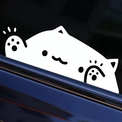 Adesivo per auto gatto carino laser colorato