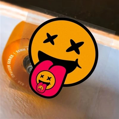 1pc Creative Smiley Face Adesivi motociclistici
