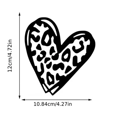 1pc Adesivi per auto a forma di leopardo a forma di cuore