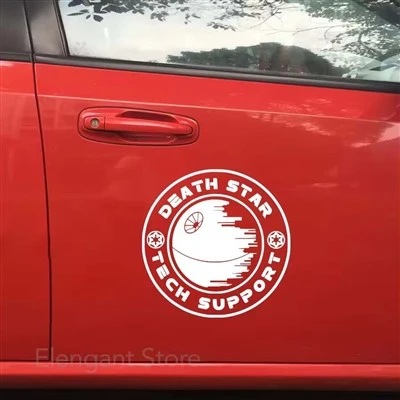 Space Wars Death Star Tech Support Support Vinyl Art Sticker