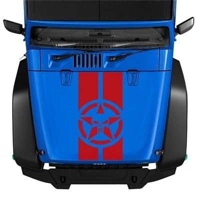 Decalcomanie a strisce per cofano motore Jeep