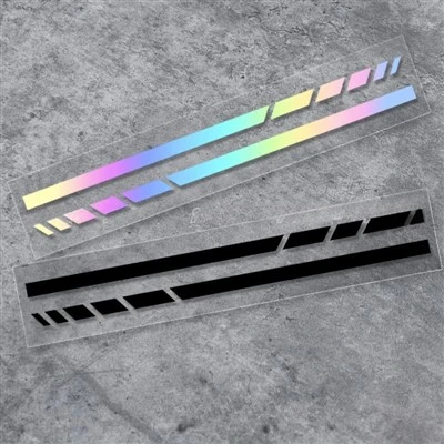 2 pezzi Sport Strip Adesivi motociclistici decorazioni per il gusto del serbatoio del carburante Auto impermeabile Auto specchio a specchio in vinile Decals Accessori per veicoli