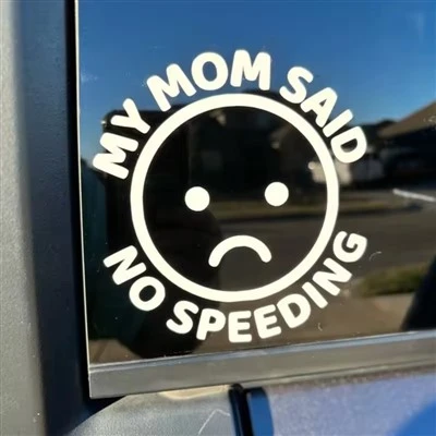 Il mio adesivo per finestra "Lun Said No Speeding"