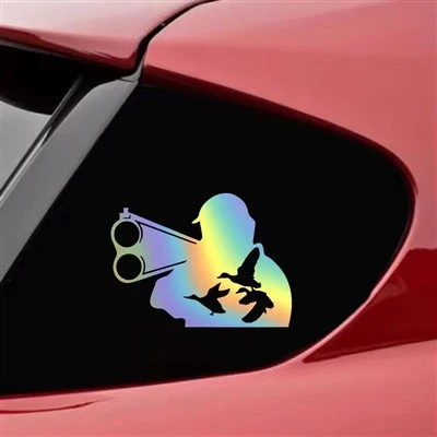 Adesivo per auto cacciatore e animale