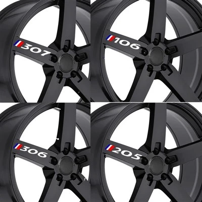 4 pezzi adesivo ruota per auto per auto peugeot