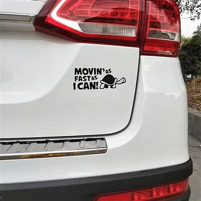 Testo adesivo per paraurti Guida veloce come posso