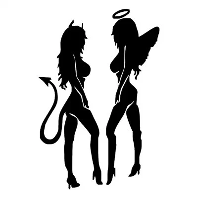 Adesivo sensualità angeli demoni bellezze